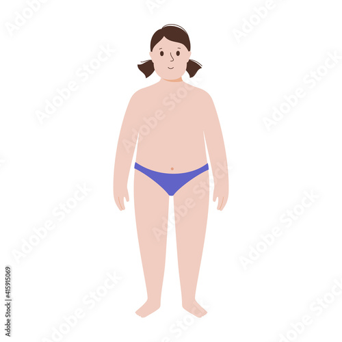 Obese girl concept