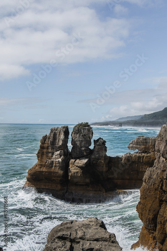 rocks and sea