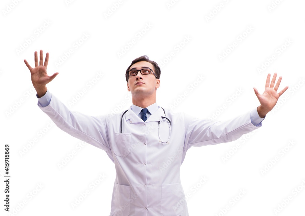 Young doctor isolated on white background Young doctor isolated on white background