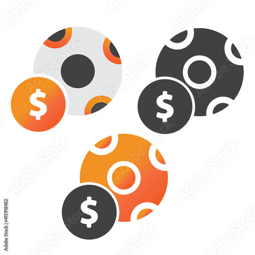 soccer ball money illlustration design. soccer ball money icon isolated on white background. ready use vector.