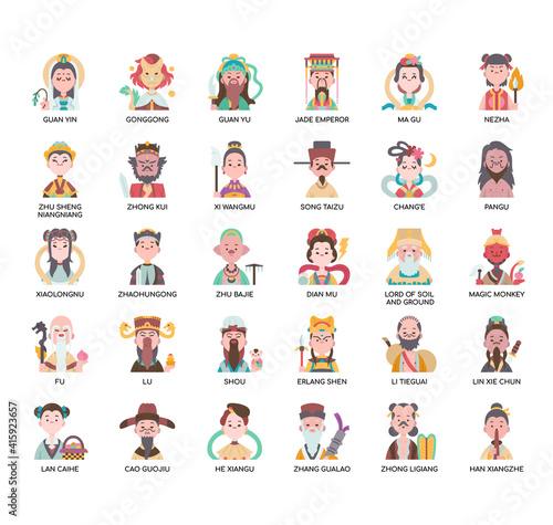 chinese god , Thin Line and Pixel Perfect Icons