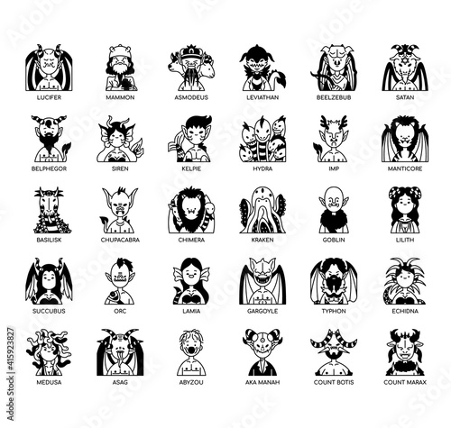 Demon  , Thin Line and Pixel Perfect Icons