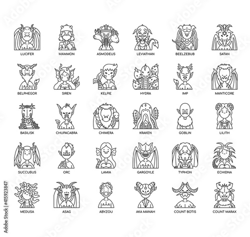 Demon  , Thin Line and Pixel Perfect Icons
