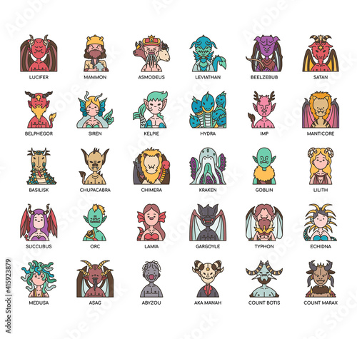 Demon  , Thin Line and Pixel Perfect Icons