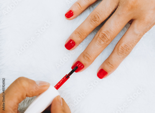 Beautiful red nail polish