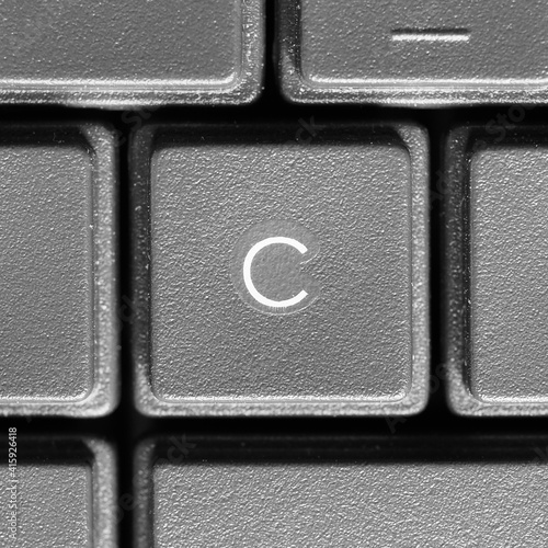 Letter C on computer keyboard photo