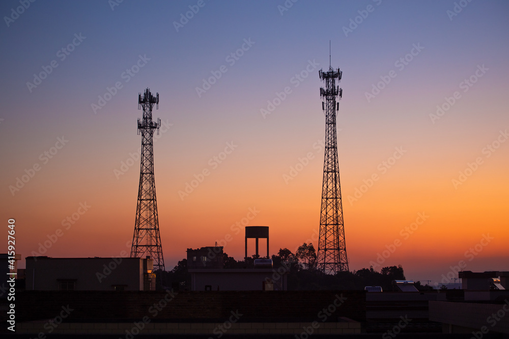 Mobile communication signal base tower