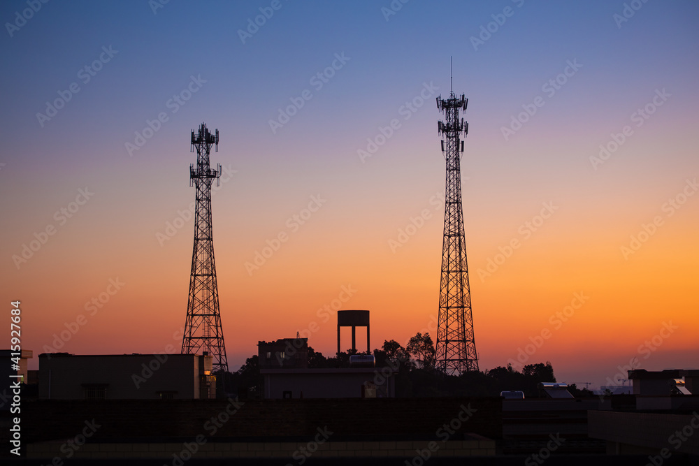 Mobile communication signal base tower