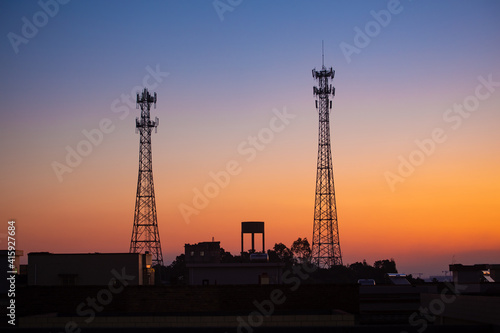 Mobile communication signal base tower photo