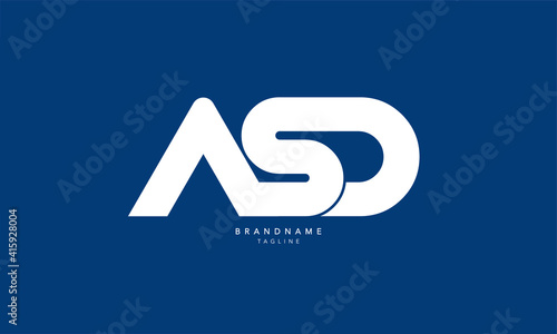 Alphabet letters Initials Monogram logo ASD, AS, SD