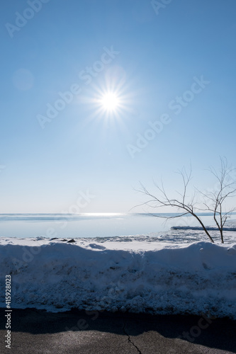 landscape with snow and sky