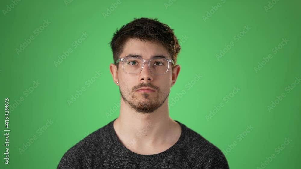 Portrait of smiling man having remote video chat with friends, family, business colleagues, students. Portrait of smiling man having remote video chat with friends, family, business colleagues, students.