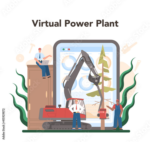 Timber industry and wood production online service or platform