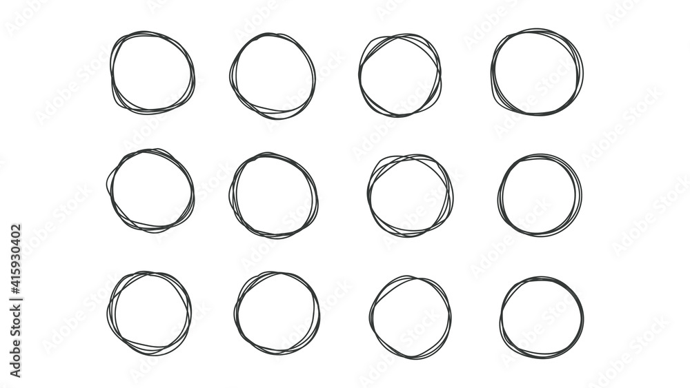 Handdrawn circle vector Handdrawn circle vector