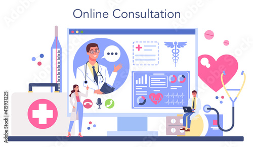 Doctor online service or platform. Medicine treatment, expertize