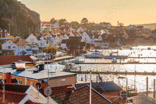 Sweden, Vastra Gotaland County, Tanum municipality, Fjallbacka. Summer tourist resort with maritime history. photo