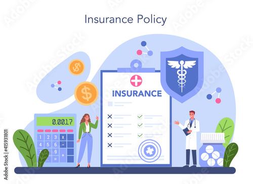 Health insurance concept. Idea of security and protection of property