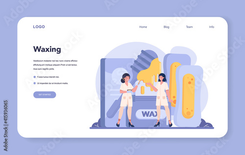 Depilation and epilation web banner or landing page. Hair removal