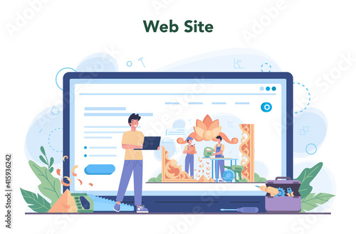 Wooden furniture maker or designer online service or platform