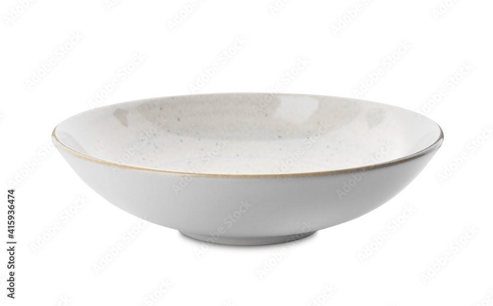 Clean empty ceramic bowl isolated on white Clean empty ceramic bowl isolated on white