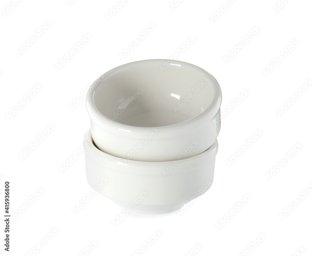 New ceramic bowls on white background. Tableware New ceramic bowls on white background. Tableware