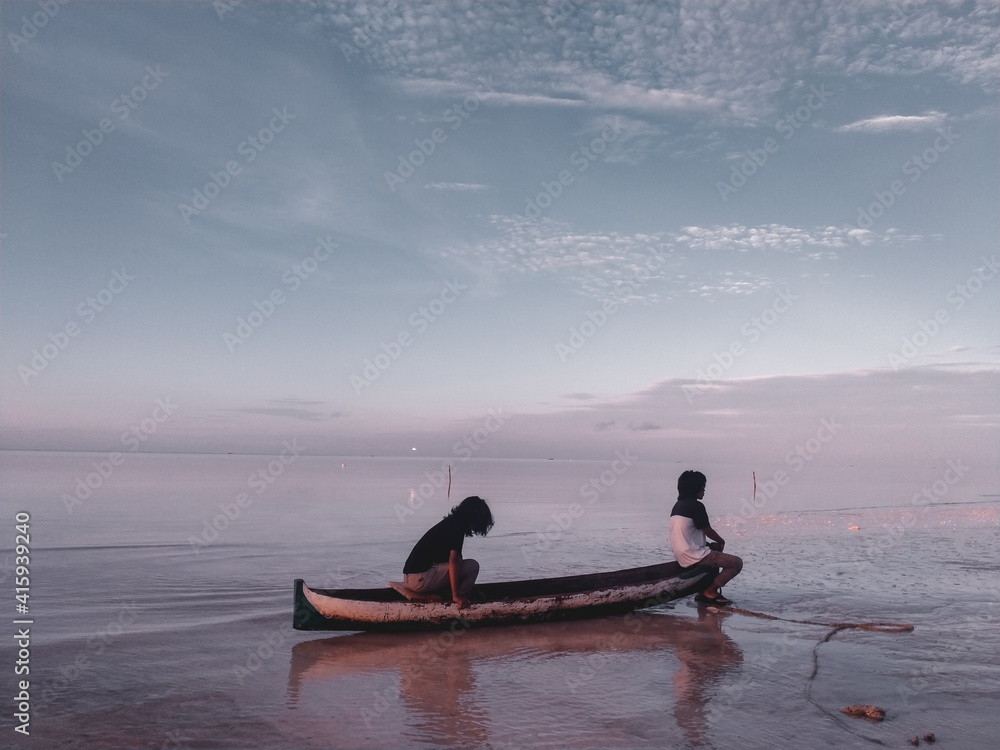 Fototapeta premium sunset on the beach