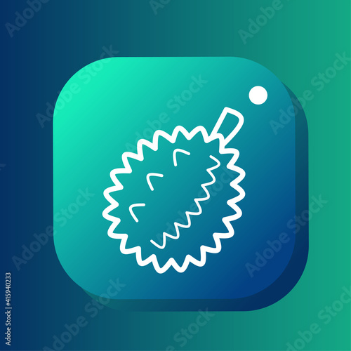 Durian fruit mobile app icon logo display design