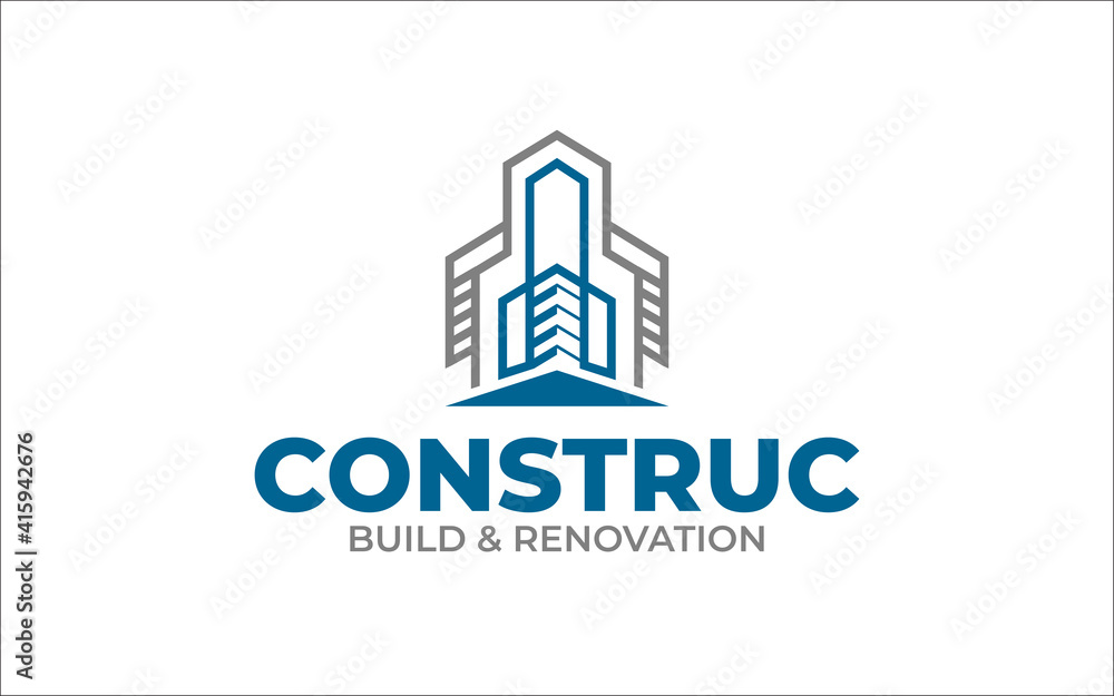 Illustration vector graphic of Construction, home repair, and Building Concept Logo Design template