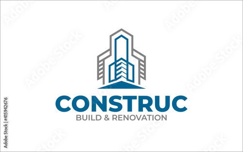 Illustration vector graphic of Construction, home repair, and Building Concept Logo Design template