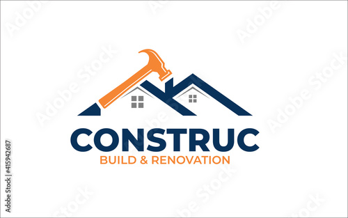 Illustration vector graphic of Construction, home repair, and Building Concept Logo Design template