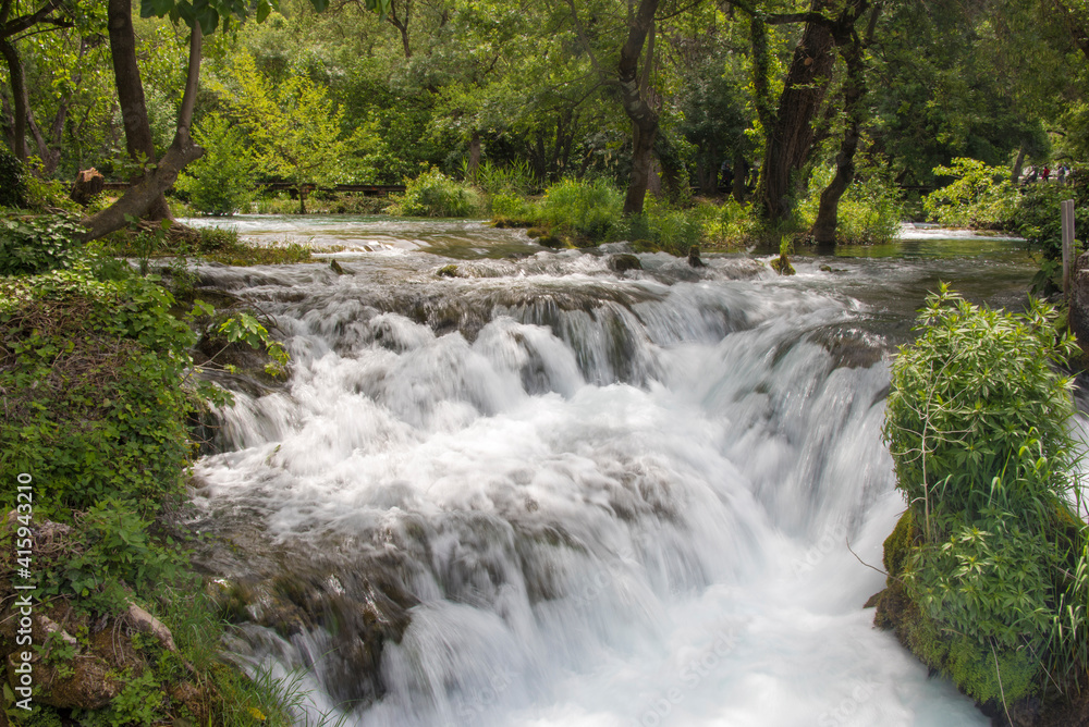 Croatia. Krka National Park cascades. UNESCO World Heritage Site.