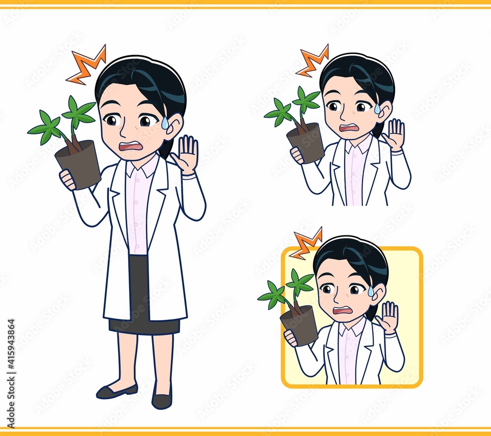 白衣を着た女性の先生