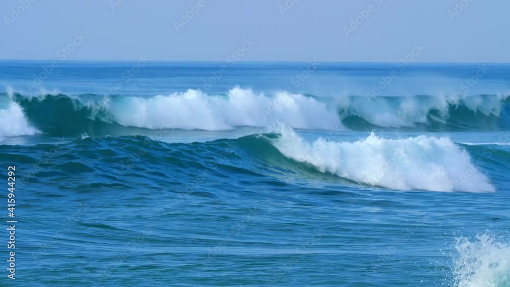 Big waves rolling on the sea in Sagres, Portugal Big waves rolling on the sea in Sagres, Portugal