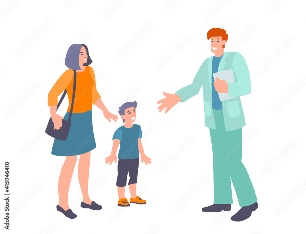 Welcome Dental care. Children's dentist and happy patient with mom. Welcome Dental care. Children's dentist and happy patient with mom.