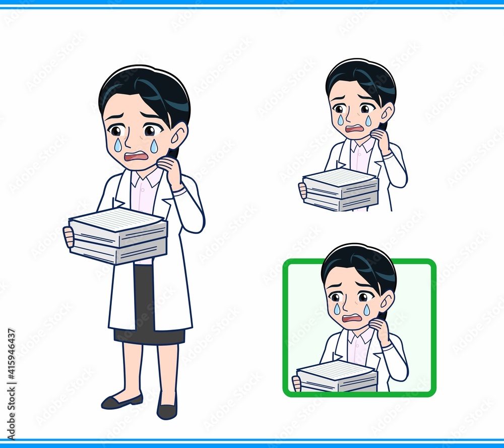 白衣を着た女性の先生