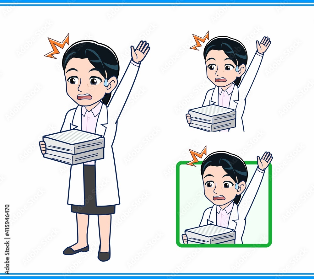 白衣を着た女性の先生 白衣を着た女性の先生