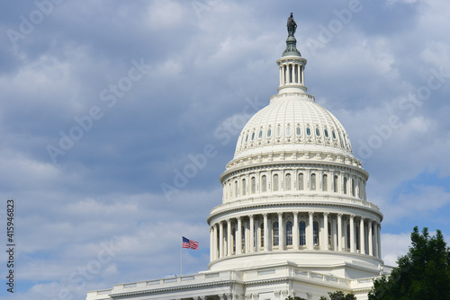 U.S. Capitol Building on a cloudy day - Washington D.C. United States of America