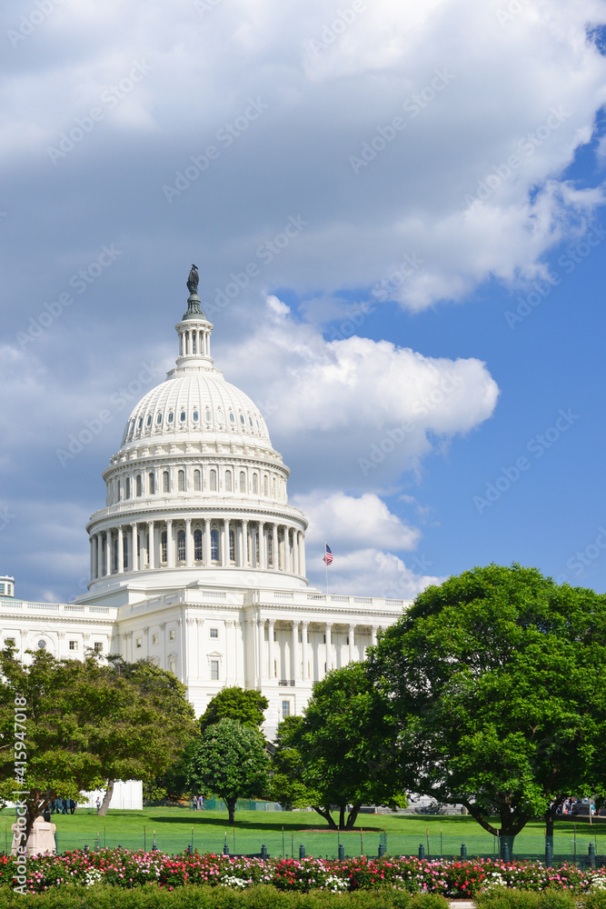 U.S. Capitol Building on a cloudy day - Washington D.C. United States of America