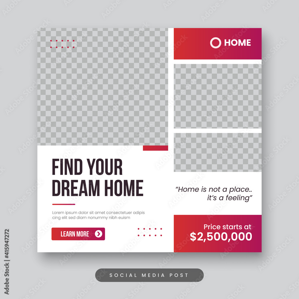 Real estate social media post template Real estate social media post template