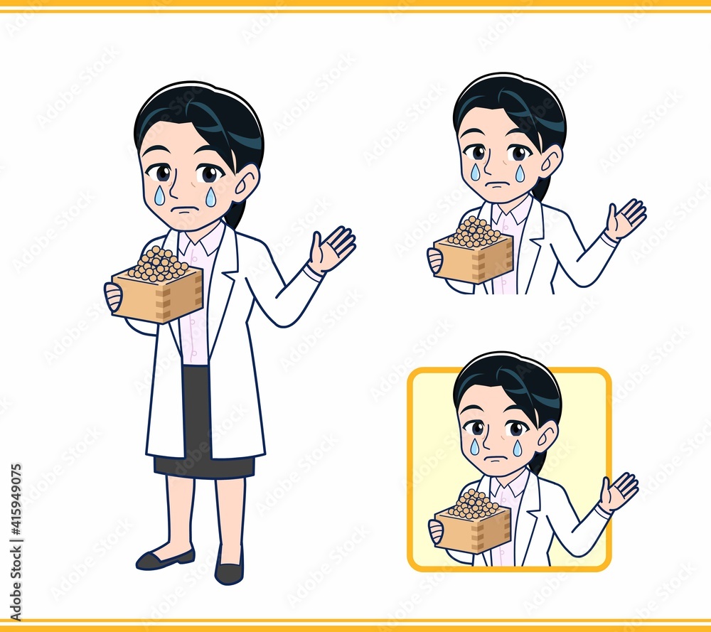 白衣を着た女性の先生