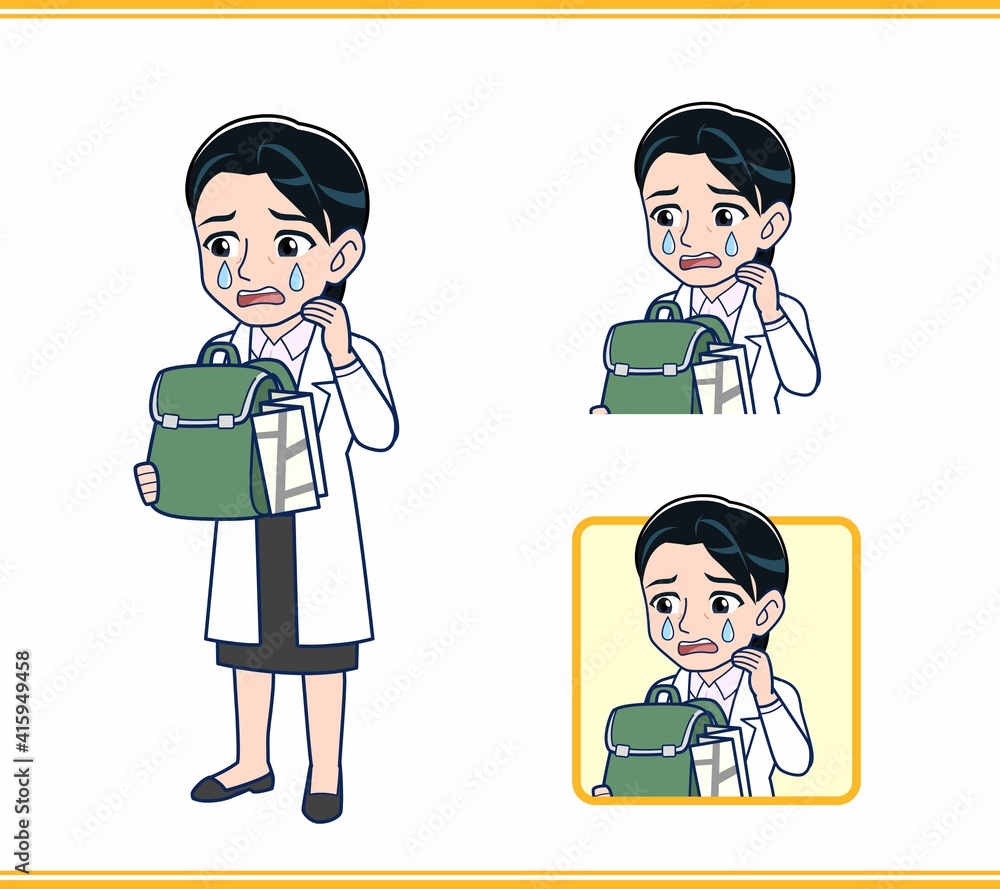 白衣を着た女性の先生 白衣を着た女性の先生