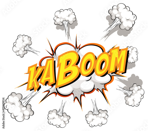 Comic speech bubble with kaboom text