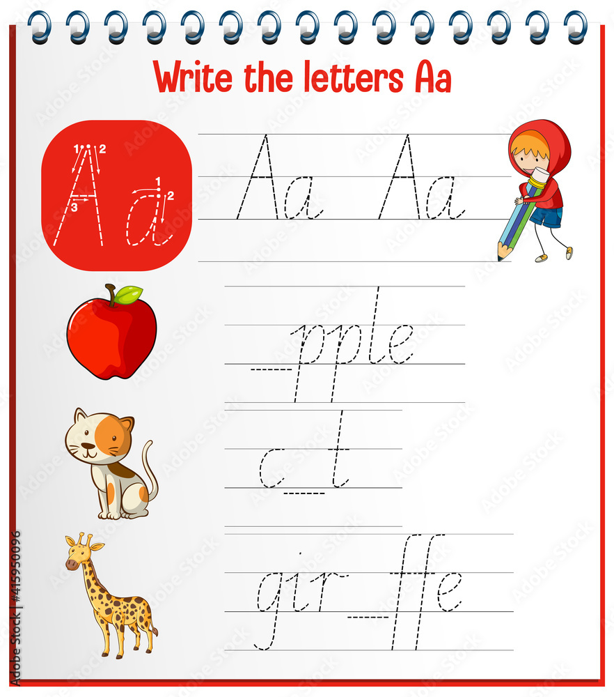 English alphabet tracing worksheets Stock Vector | Adobe Stock