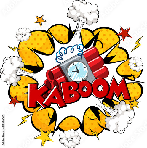 Comic speech bubble with kaboom text
