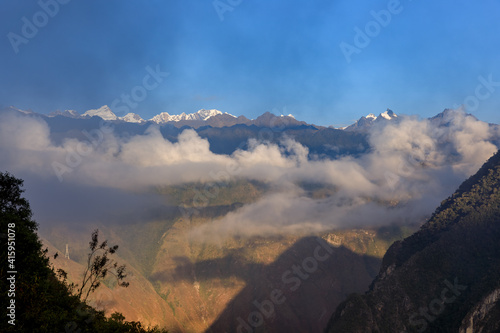 A group of clouds in the sky over The Andes mountains. View from Machu Picchu old Inca trail. © AnteGabrielPhotoArt