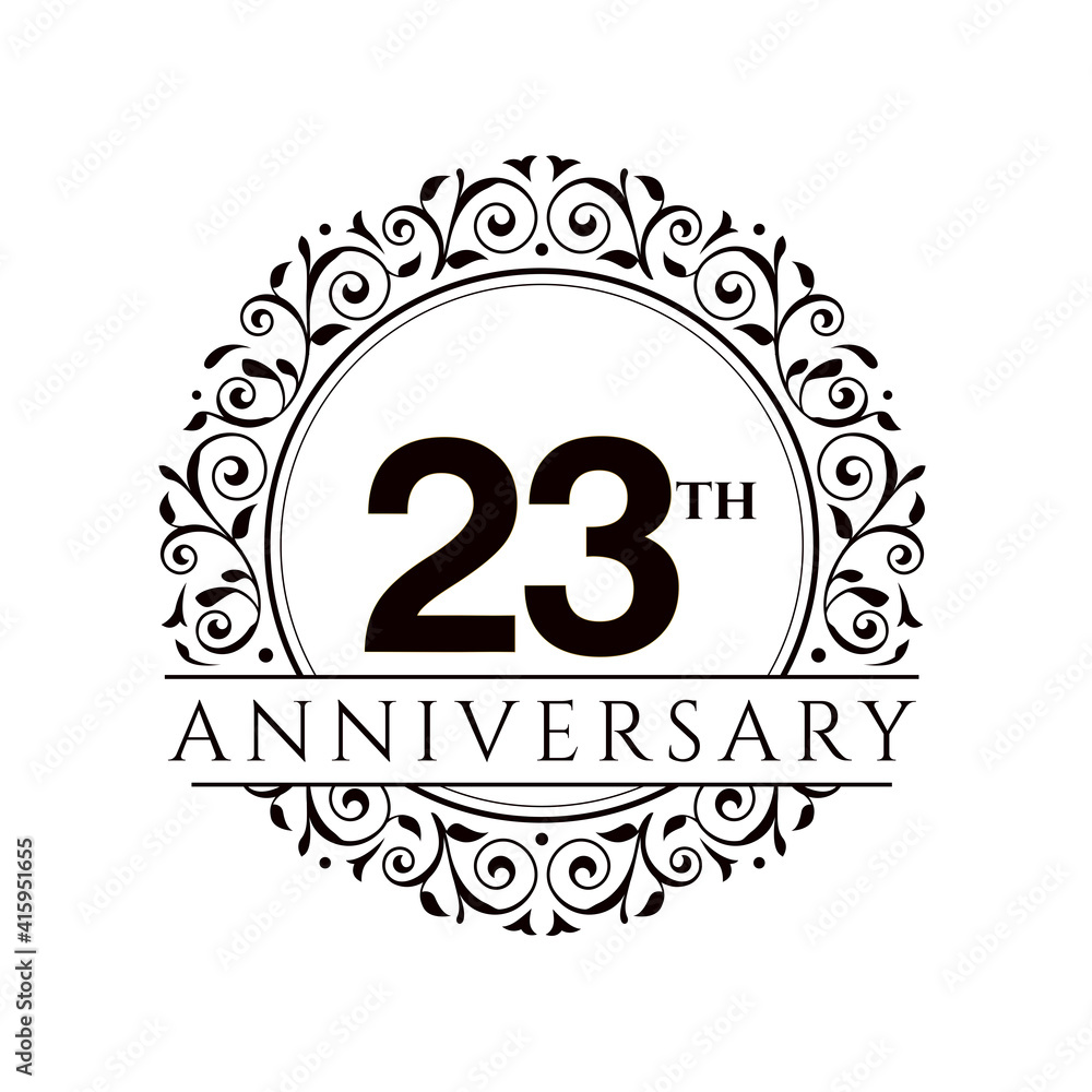 23 Year Anniversary Logo Vector Template Design Illustration 23 Year Anniversary Logo Vector Template Design Illustration