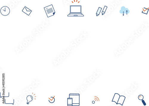 ビジネスアイコン　フレームの背景素材