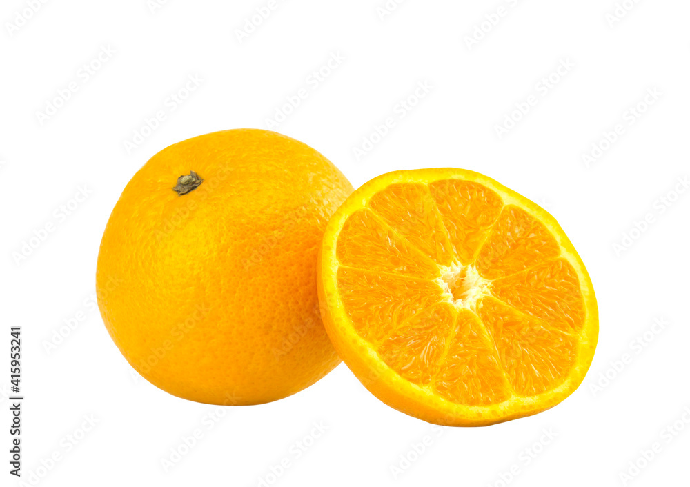 Orange fruit isolated on white background.Clipping path Orange fruit isolated on white background.Clipping path