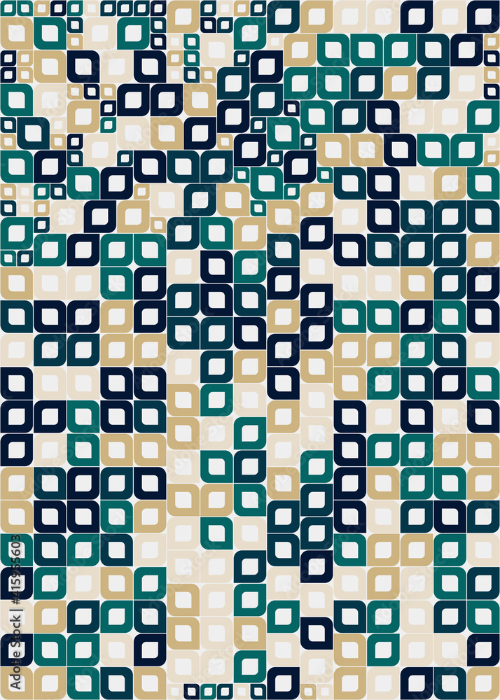 Fototapeta premium Abstract Geometric Pattern generative computational art illustration