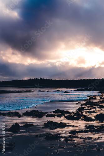 Moody beach waves from the shores of Nova Scotia 